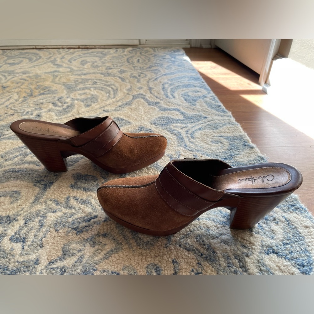 Brown Suede Cole Haan Clogs size 8 - Picture 4 of 6